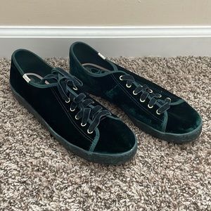 Emerald Velvet Kate Spade Keds